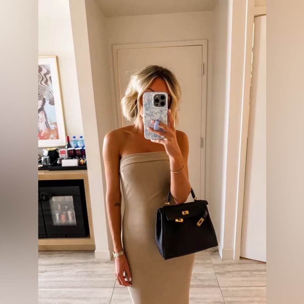 Women’s Summer Bodycon Maxi Ribbed Strapless Tube Dress
